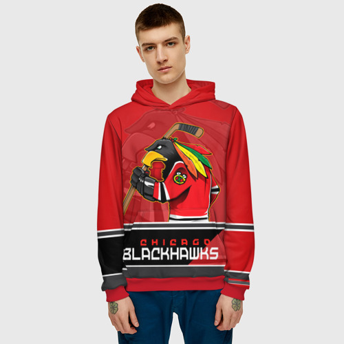 Мужская толстовка 3D Chicago Blackhawks, цвет красный - фото 3