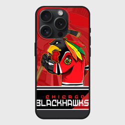 Чехол силиконовый для Apple iPhone 15 Pro матовый Chicago Blackhawks