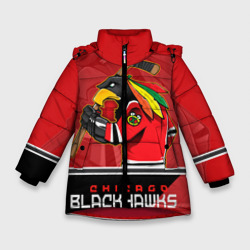 Зимняя куртка для девочек 3D Chicago Blackhawks