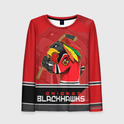 Женский лонгслив 3D Chicago Blackhawks