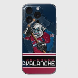Чехол для iPhone 16 Pro силиконовый с защитой камеры Colorado Avalanche