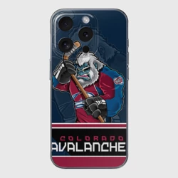 Чехол для iPhone 15 Pro силиконовый с защитой камеры Colorado Avalanche