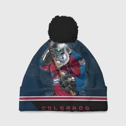 Шапка 3D c помпоном Colorado Avalanche