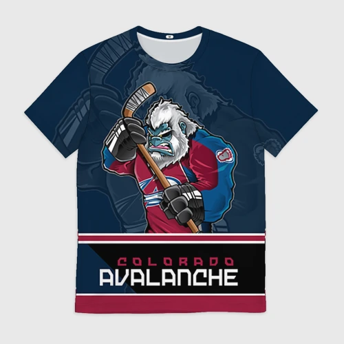 Мужская футболка 3D Colorado Avalanche