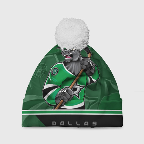 Шапка 3D c помпоном Dallas Stars, цвет 3D печать