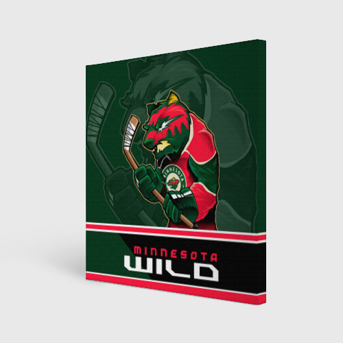 Холст квадратный Minnesota Wild, цвет 3D печать