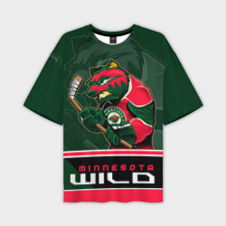 Мужская футболка oversize 3D Minnesota Wild