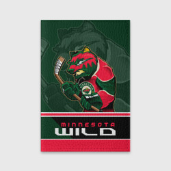 Обложка для паспорта матовая кожа Minnesota Wild