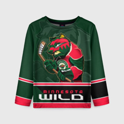 Детский лонгслив 3D Minnesota Wild