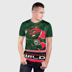 Мужская футболка 3D Slim Minnesota Wild - фото 2