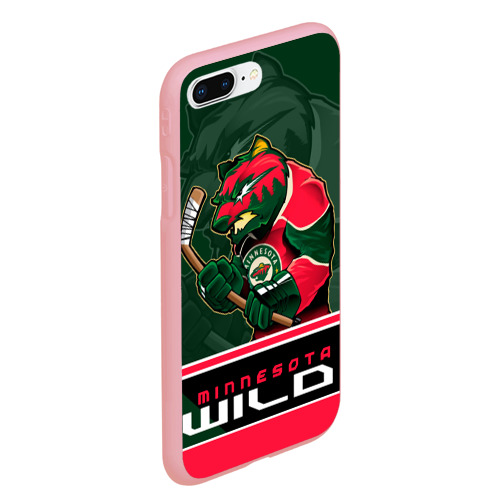 Чехол для iPhone 7Plus/8 Plus матовый Minnesota Wild, цвет баблгам - фото 3