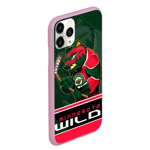 Чехол для iPhone 11 Pro Max матовый Minnesota Wild, цвет розовый - фото 3