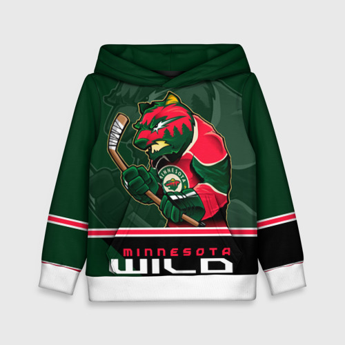 Детская толстовка 3D Minnesota Wild, цвет белый