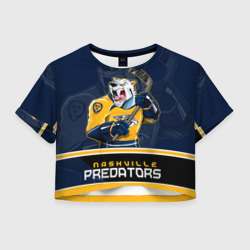 Женская футболка Crop-top 3D Nashville Predators