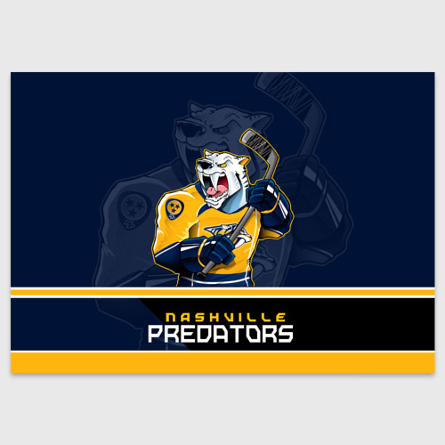 Поздравительная открытка Nashville Predators, цвет белый