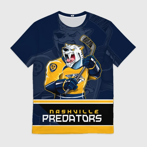 Мужская футболка 3D Nashville Predators