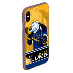 Чехол для iPhone XS Max матовый St. Louis Blues - фото 2