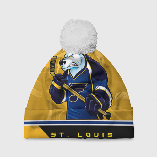 Шапка 3D c помпоном St. Louis Blues