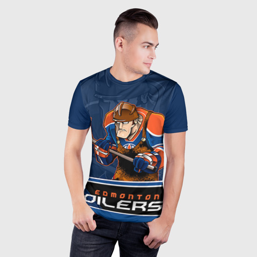 Мужская футболка 3D Slim Edmonton Oilers - фото 3