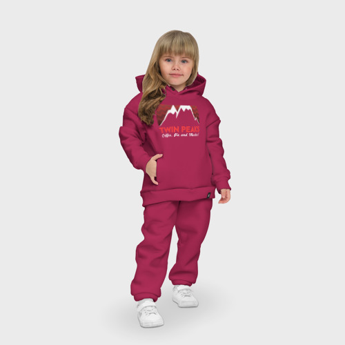 Детский костюм хлопок Oversize Твин Пикс, цвет маджента - фото 7