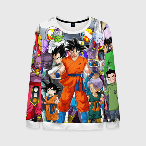 Мужской свитшот 3D Dragon Ball, цвет белый