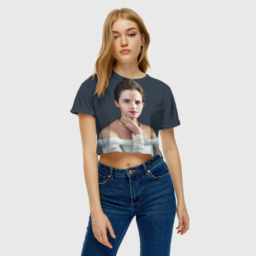 Женская футболка Crop-top 3D Queen, цвет 3D печать - фото 4