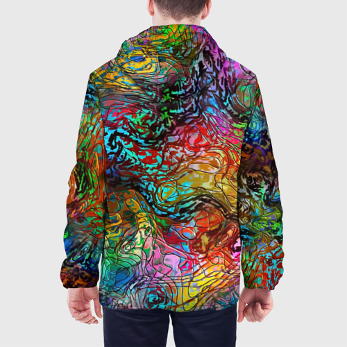 Мужская куртка 3D Буйство красок, цвет 3D печать - фото 5