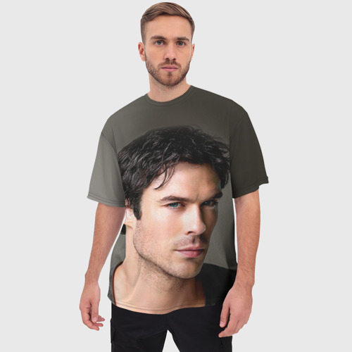 Мужская футболка oversize 3D Дневники вампира 3, цвет 3D печать - фото 3
