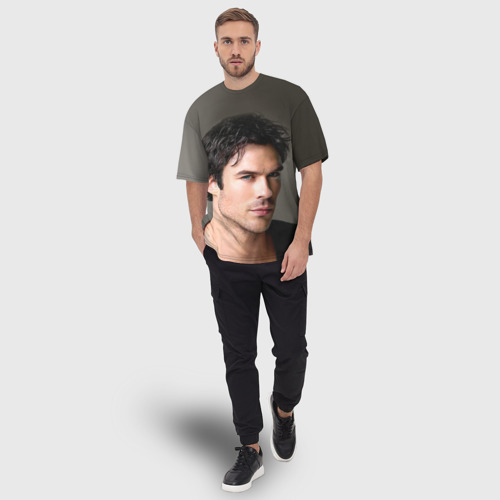 Мужская футболка oversize 3D Дневники вампира 3, цвет 3D печать - фото 5