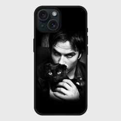 Чехол силиконовый для Apple iPhone 15 матовый Дневники вампира 4