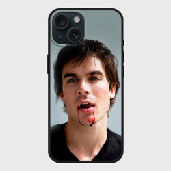 Чехол силиконовый для Apple iPhone 15 матовый Дневники вампира 6