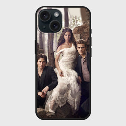 Чехол силиконовый для Apple iPhone 15 матовый Дневники вампира 9