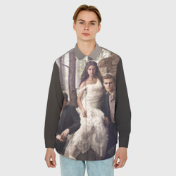 Мужская рубашка oversize 3D Дневники вампира 9 - фото 2