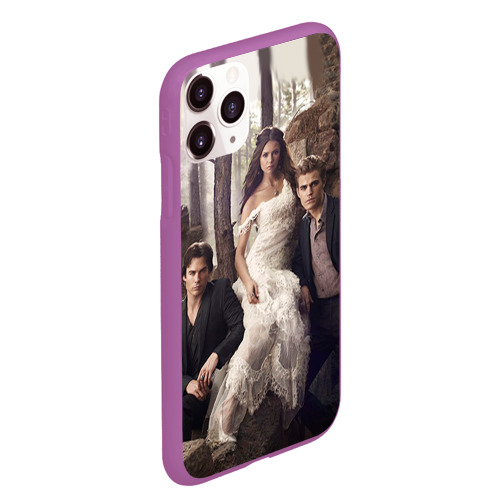 Чехол для iPhone 11 Pro Max матовый Дневники вампира 9, цвет фиолетовый - фото 3