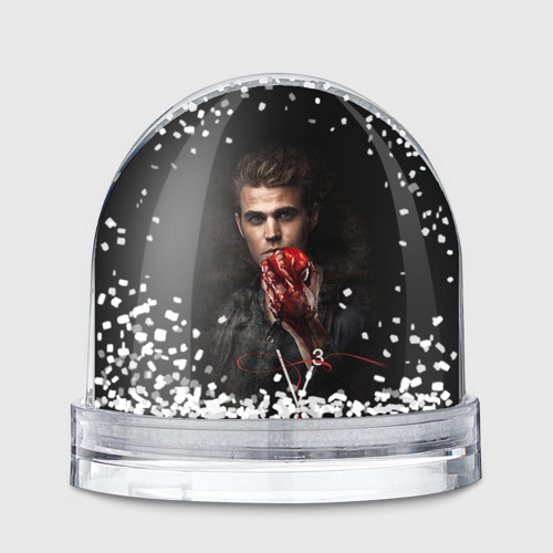 Игрушка Снежный шар с принтом Дневники вампира 10, вид спереди №1