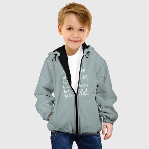 Детская куртка 3D Не всякий может быть дедом., цвет черный - фото 3