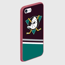 Чехол для iPhone 5/5S матовый Anaheim Ducks - фото 2