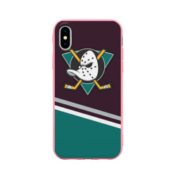 Чехол для iPhone X матовый Anaheim Ducks