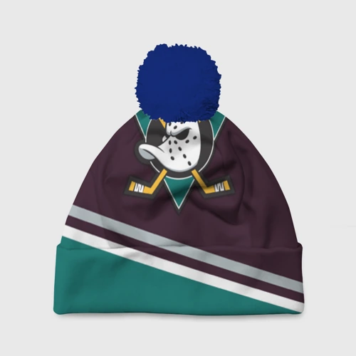 Шапка 3D c помпоном Anaheim Ducks