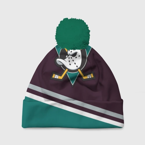 Шапка 3D c помпоном Anaheim Ducks