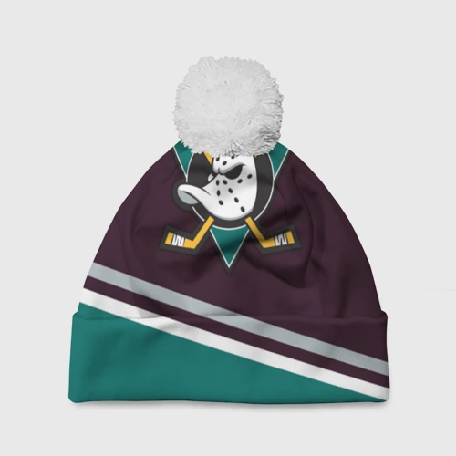Шапка 3D c помпоном Anaheim Ducks