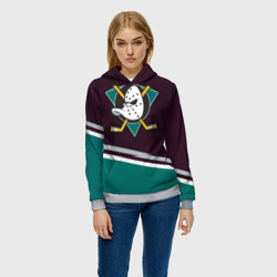 Женская толстовка 3D Anaheim Ducks - фото 2