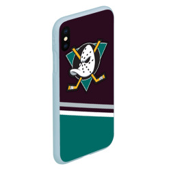 Чехол для iPhone XS Max матовый Anaheim Ducks - фото 2