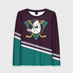 Женский лонгслив 3D Anaheim Ducks