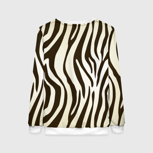Женский свитшот 3D Шкура зебры, цвет 3D печать - фото 2