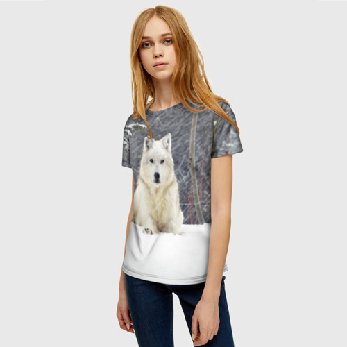 Женская футболка 3D с принтом Snow, фото на моделе #1