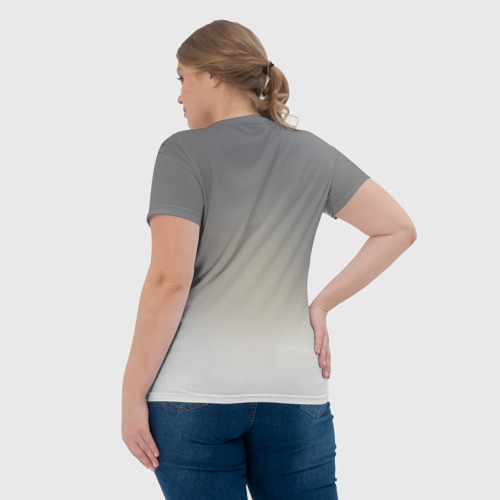 Женская футболка 3D с принтом Snow, вид сзади #2