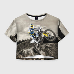 Женская футболка Crop-top 3D Husqvarna