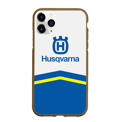 Чехол для iPhone 11 Pro Max матовый Husqvarna, цвет коричневый