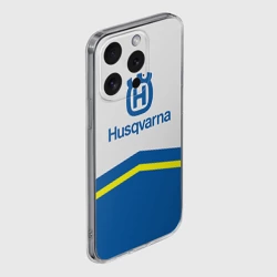 Чехол для iPhone 15 Pro силиконовый с защитой камеры Husqvarna - фото 2